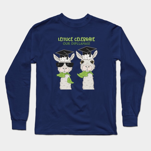 Lettuce Celebrate our Dipllamas Long Sleeve T-Shirt by Jitterfly